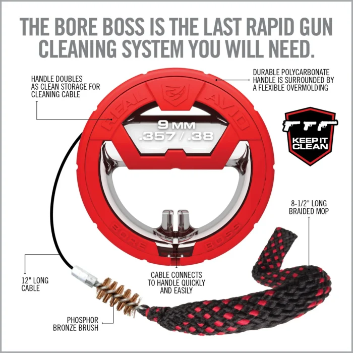 Bore Boss - "Zmija" kanap za čišćenje cevi 9mm/.357cal/.38cal - Slika 5
