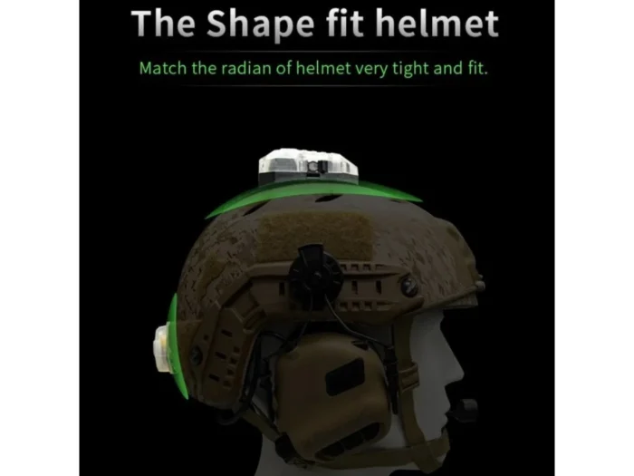 EARMOR Stealth Survival Light - za slem - crna - Slika 17