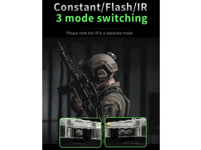 EARMOR Stealth Survival Light - za slem - crna - Slika 7