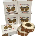 CED Vodootporne nalepnice za mete 2.2cm - braon - 1000 kom