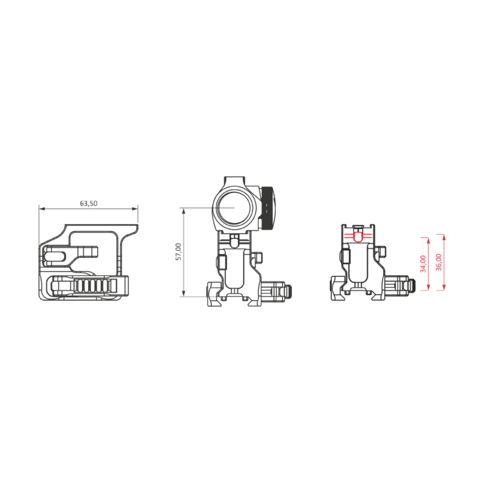 Davika RDM-01-QD Aimpoint Micro QD Mount (H1, H2, T1, T2, CompM5) - Slika 4