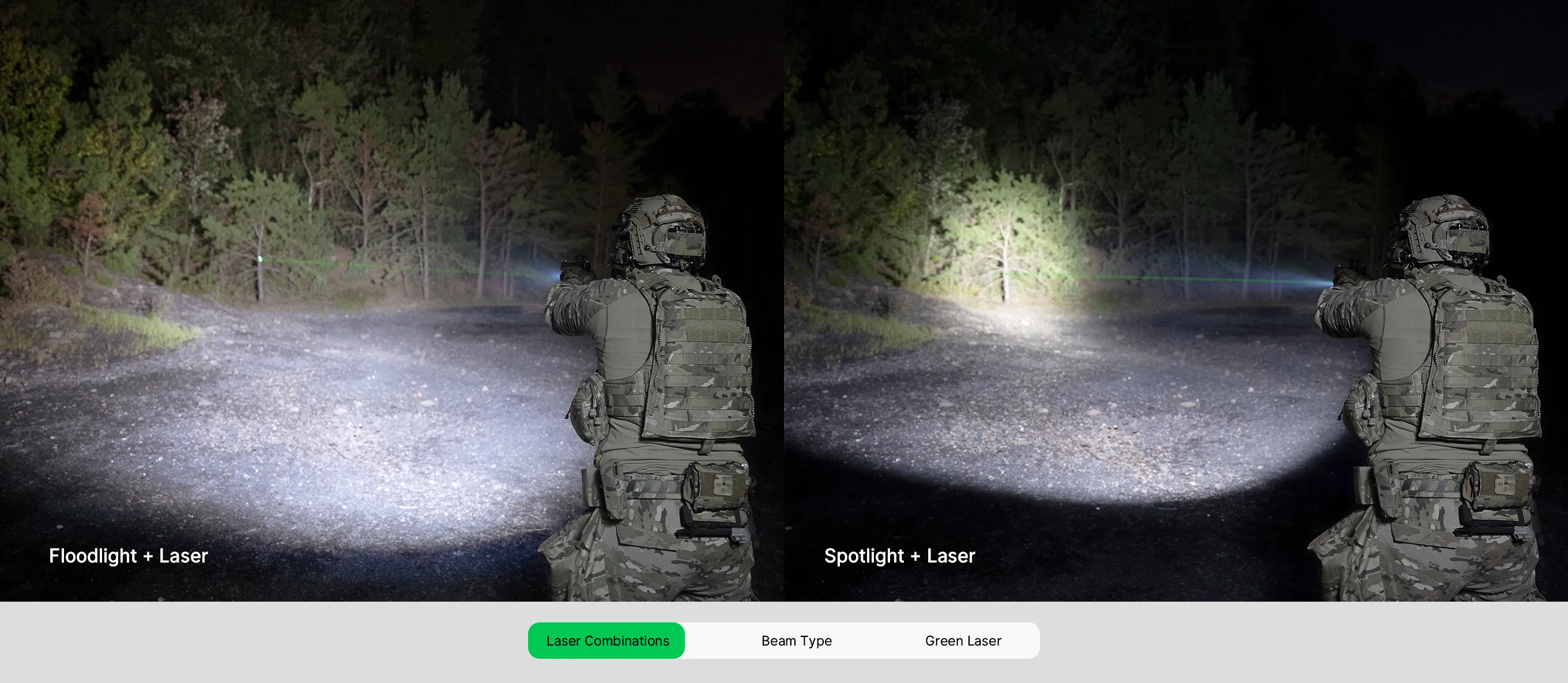 Olight PL X GL – prikaz svetlosnog snopa